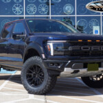 Blue 2024 Ford Raptor on 20x10 Vossen HF6-1 Wheels in Gloss Black & 37x12.50R20 Toyo Open Country R/T Trail Tires